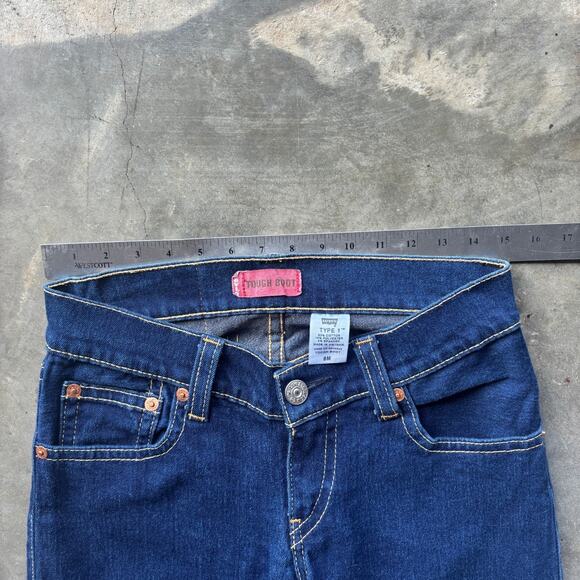 Levi's Type1 Tough Boot Stretch Jeans Women's 6M Blue Dark Wash Denim Pants - Picture 5 of 12